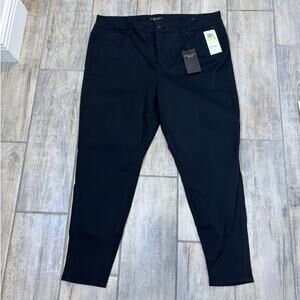 Melissa McCarthy Seven Forever Black Fadeless Pencil Plus Size 18 Jeans NWT